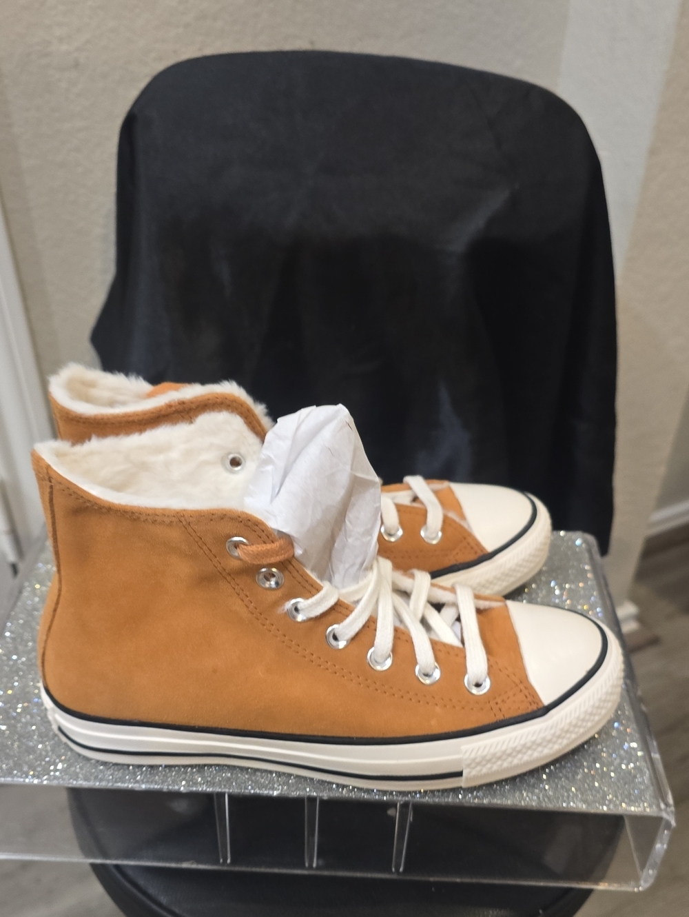 Converse Chuck Taylor All Star Cozy Suede Sneakers- Gingersnap/Egret - Picture 14 of 16